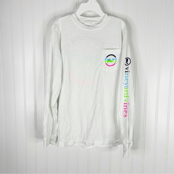 Vineyard Vines Kids Long Sleeve Logo Tee Shirt Size Small - Picture 1 of 4